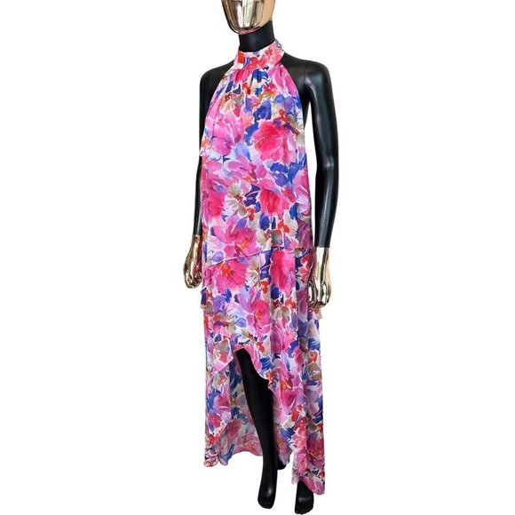 MISA Los Angeles Victorine Pink Floral High Low Dress NWT MSRP $460 - Picture 3 of 10